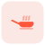 Frying pan with for saute the cooking items icon