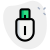 chiavetta-usb-esterna-di-sicurezza-isolata-su-fondo-bianco-verde-sicurezza-tal-revivo icon