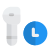 Battery left indicator of the earbuds isolated on a white background icon