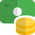 Financial earning and money saving funds collection icon