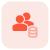 Database of multiple employers for data analysis work icon