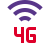 Fourth generation network and internet connectivity logotype icon