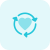 File syncing loop arrows with heart logotype isolated on a white background icon