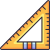 Triangle ruler icon