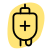 Bag of blood transfusion isolated on program icon