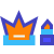 Krone und Lippenstift icon
