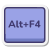 tecla alt-más-f4 icon