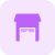 Small storage with facility for equipment layout icon