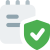 Notebook with verified check protection logotoe layout icon