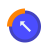 Circled Up Left icon