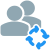 Employee rotational shift work procedure with loop arrows layout icon