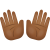 Open Hands Medium Dark Skin Tone icon