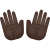 Open Hands Dark Skin Tone icon