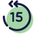 Torna 15 secondi indietro icon