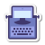 Máquina de escrever com Tablet icon