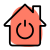 Smart home application for turning off and on of features icon