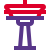 Space tower for signal, communication and broadcasting. icon