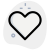 Heart or love shape isolated on a white background icon