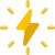 Thunder bolt sign used for electrical power icon
