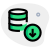Local storage file download from backup server icon