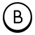 B в круге icon