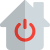 Smart home application for turning off and on of features icon