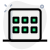 Dashboard launcher option in macintosh powered laptop icon