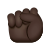 Raised Fist Dark Skin Tone icon