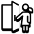 ドアを開ける女性 icon