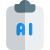 Advanced machine learning research checklist isolated on a white back icon