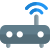 Internet router with basic signal strength antenna icon