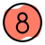 Billiards for the eight ball game layout icon