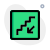 Downstairs with emergency exit and downward direction icon