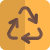 Recycle logotype for cargo delivery box instruction icon