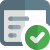 Web content checklist on various topics layout icon