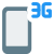 Cell phone with third generation network connectivity icon