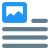 Top-left document image attachment page-layout setting interface icon