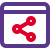 Sharing web pages and documents on internet browser icon