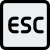 Escape or skip function key in computer keyboard icon