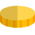 Precious gold coin isolated on a white background icon