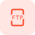 FTP file transfer isolated on a white background icon