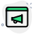 带有浏览器支持的外部广播广告-布局标识-广告-green-tal-revivo icon
