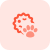 Virus spread through an animal isolated on a white background icon