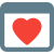 Favorite website with heart logotype under webpage template icon