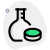 Research and development in a lab regarding the medicine icon