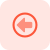 Previous navigation button two left side isolated on a white background icon