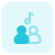 Group music party song on a music playlist icon