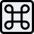 Macintosh command logotype for basic function key icon