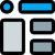 Multiple shapes and sizes of structure materials layout icon
