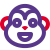 Happy smiling monkey face emoji for instant messenger icon